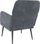 vidaXL vidaXL Fotel, ciemnoszary, 62x79x79 cm, obity aksamitem