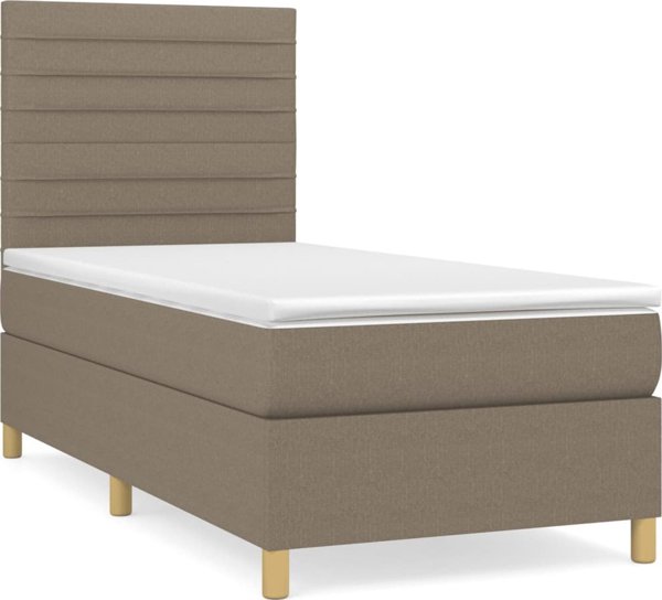 vidaXL Kontinentalno krebati me mattress, taupe, 90x190 cm