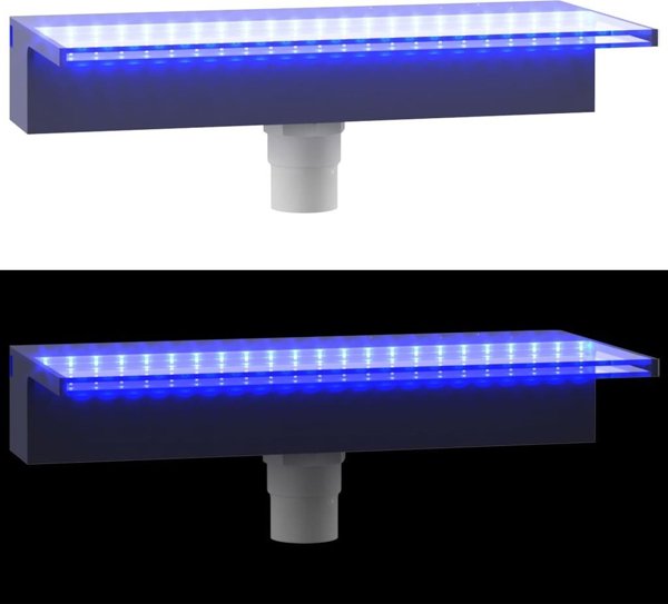 vidaXL Ροή καταρράκτη με φωτισμό RGB LED, ακρυλική, 45 cm