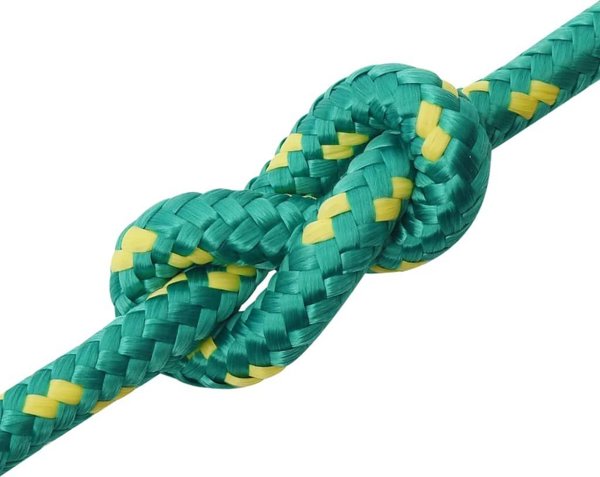 vidaXL Linka zeglarska, prasino, 14 mm, 50 m, polipropylen