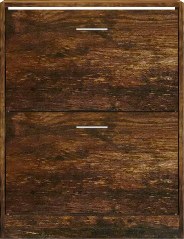 vidaXL Ράφι παπουτσιών καπνιστή δρυς 63x24x81 cm