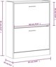 vidaXL Ράφι παπουτσιών καπνιστή δρυς 63x24x81 cm