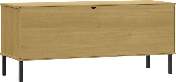vidaXL Szafka na buty OSLO, metalowe nozki, brazowa, 106x35x45 cm