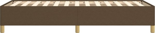 vidaXL Rama κρεβατιού, σκούρο καφέ, 90 x 200 εκ., επενδυμένο ύφασμα