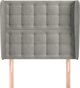 vidaXL Κεφαλάρι Uszak, ανοιχτό γκρι, 93x23x118/128 cm, βελούδο