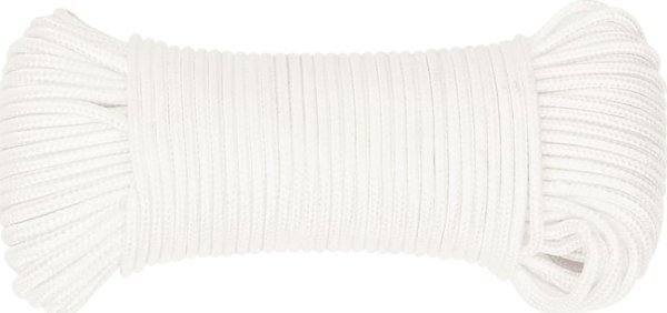 vidaXL Ναυτικό σχοινί, λευκή μονοχρωμία, 5 mm, 50 m, πολυπροπυλένιο