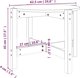 vidaXL vidaXL Stolik kawowy, czarny,  62,5x45 cm, lite drewno sosnowe