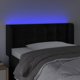 vidaXL Zaglowek do lozka z LED, czarny, 93x16x78/88 cm, aksamit
