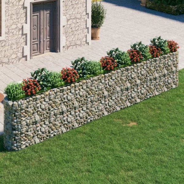vidaXL Υψωμένο Λουλούδι Gabion, γαλβανισμένο σίδερο, 540x50x100 cm