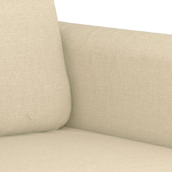 vidaXL 2-θέσιος καναπές, κρεμ, ύφασμα, 140 cm
