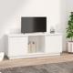 vidaXL Szafka pod TV, biala, 110,5x35x44 cm, lite drewno sosnowe