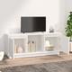 vidaXL Szafka pod TV, biala, 110,5x35x44 cm, lite drewno sosnowe
