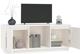 vidaXL Szafka pod TV, biala, 110,5x35x44 cm, lite drewno sosnowe