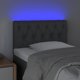 vidaXL Επικεφαλάρι κρεβατιού με LED, Ανοιχτό γκρι, 80x7x78/88 cm, Υφασμα