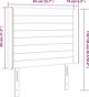 vidaXL Κεφαλάρι Κρεβατιού με LED, Σκούρο Καφέ, 83x16x118/128 εκ., Ύφασμα