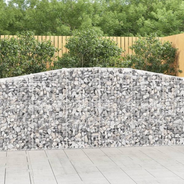 vidaXL Kosze gabionowe, 10 τεμ, 400x50x100/120 εκ, γαλβανισμένο σίδερο