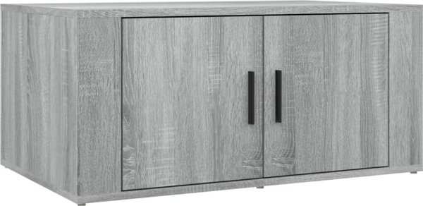 vidaXL τραπεζάκι σαλονιού γκρι σονόμα δρυς 80x50x36 cm