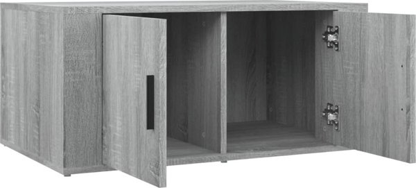 vidaXL τραπεζάκι σαλονιού γκρι σονόμα δρυς 80x50x36 cm