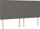 vidaXL Κρεβάτι Continental με στρώμα, γκρι, δερματίνη 200x200 εκ.