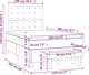 vidaXL Λοιζο Kontynentalne z materacem, ciemnoszara tkanina 120x200 cm