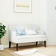 vidaXL Πάγκος με πλάτη, λευκός, 112x65,5x75 εκ., συνθετικό δέρμα