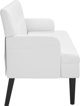 vidaXL Πάγκος με πλάτη, λευκός, 112x65,5x75 εκ., συνθετικό δέρμα