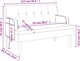 vidaXL Πάγκος με πλάτη, λευκός, 112x65,5x75 εκ., συνθετικό δέρμα