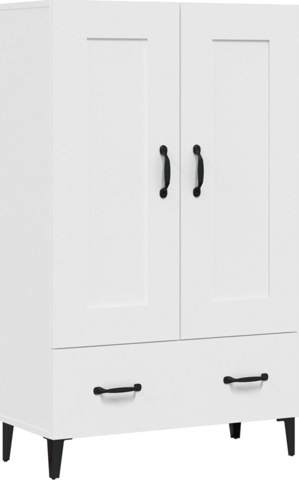 vidaXL Υψηλή ντουλάπα, λευκή, 70x31x115 εκ., ξυλώδες υλικό