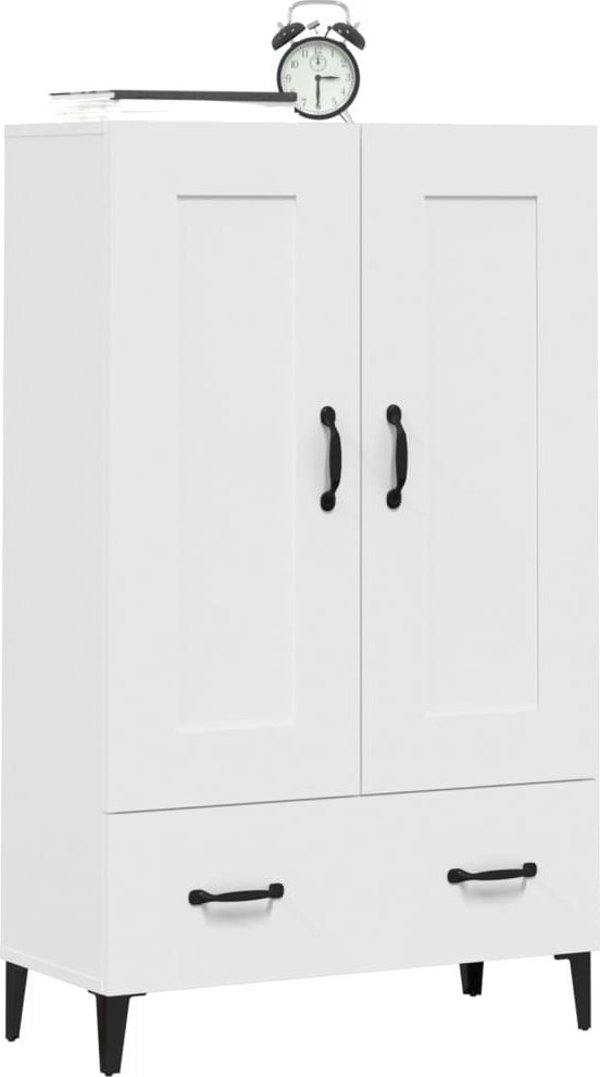 vidaXL Υψηλή ντουλάπα, λευκή, 70x31x115 εκ., ξυλώδες υλικό
