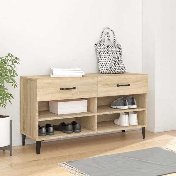 vidaXL Συρταριέρα Παπουτσιών Δρυς Sonoma 102x35x55 cm