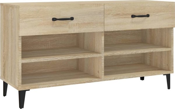 vidaXL Συρταριέρα Παπουτσιών Δρυς Sonoma 102x35x55 cm