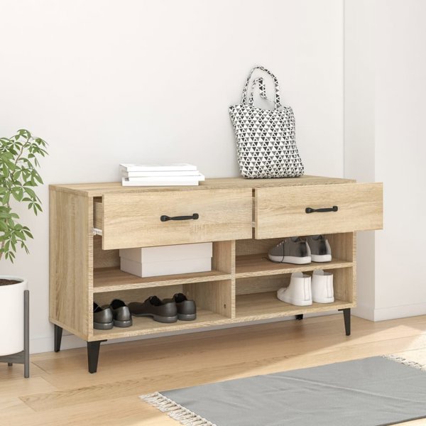 vidaXL Συρταριέρα Παπουτσιών Δρυς Sonoma 102x35x55 cm