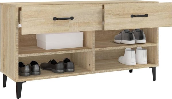 vidaXL Συρταριέρα Παπουτσιών Δρυς Sonoma 102x35x55 cm