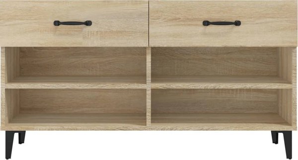 vidaXL Συρταριέρα Παπουτσιών Δρυς Sonoma 102x35x55 cm