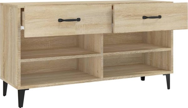 vidaXL Συρταριέρα Παπουτσιών Δρυς Sonoma 102x35x55 cm