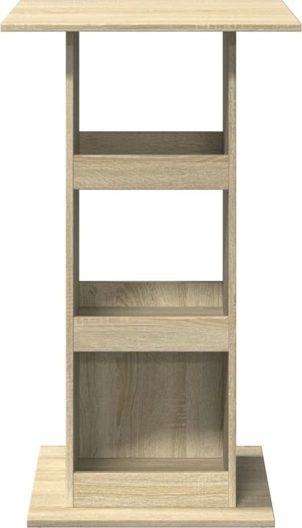 vidaXL Μπαρ τραπέζι με ράφια, δρυς Sonoma, 60x60x102 εκ.