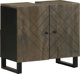 vidaXL ντουλάπι νιπτήρα μαύρο 62x33x58 εκ. μασίφ ξύλο μάνγκο