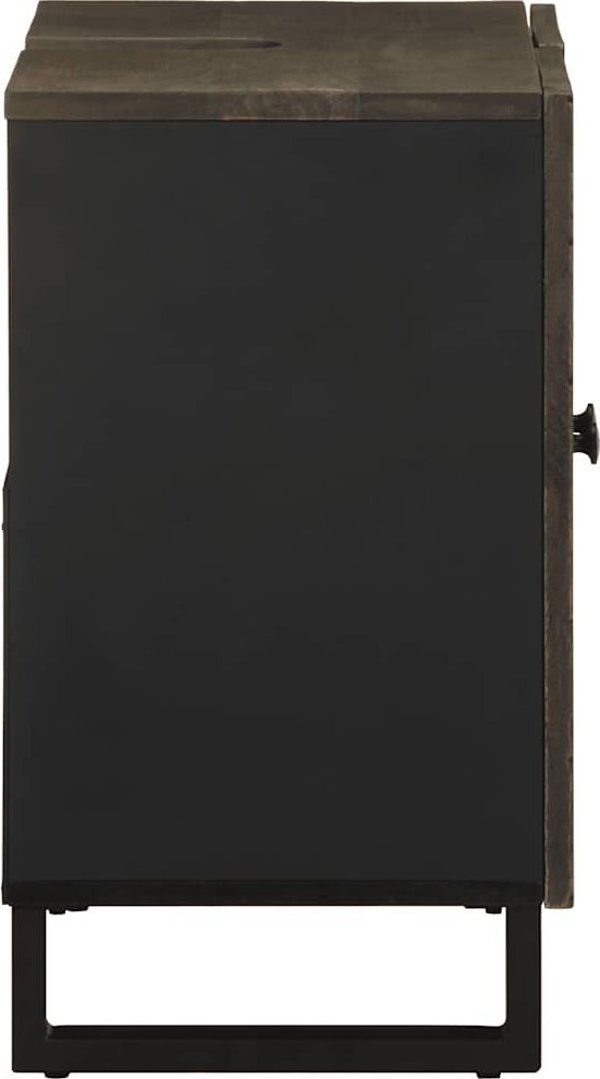 vidaXL ντουλάπι νιπτήρα μαύρο 62x33x58 εκ. μασίφ ξύλο μάνγκο