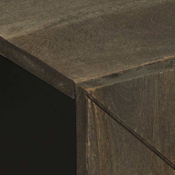 vidaXL ντουλάπι νιπτήρα μαύρο 62x33x58 εκ. μασίφ ξύλο μάνγκο