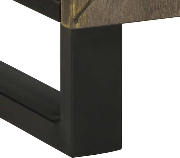 vidaXL ντουλάπι νιπτήρα μαύρο 62x33x58 εκ. μασίφ ξύλο μάνγκο