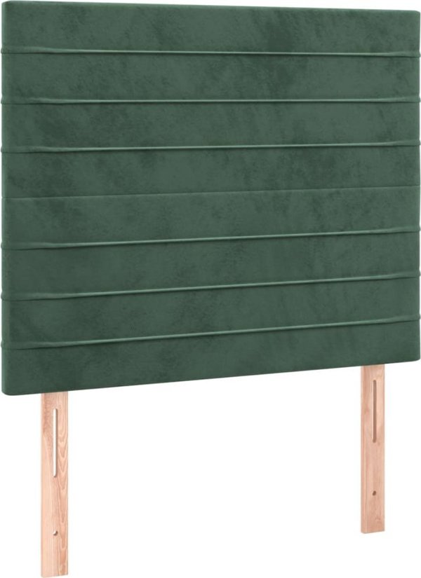 vidaXL Zaglowki do lozka, 2 szt., ciemnozielony, 80x5x78/88cm, aksamit