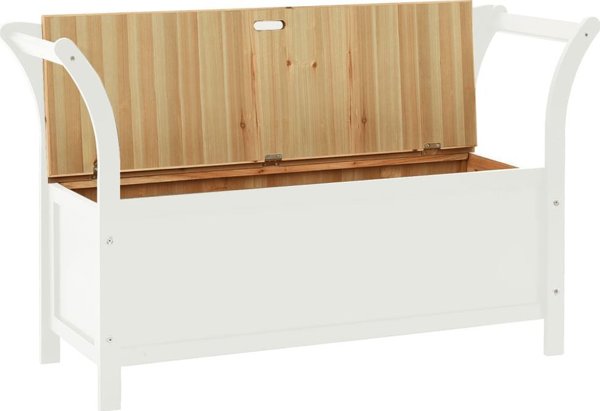 vidaXL παγκάκι, λευκό, 107x45x75,5 εκ., μασίφ ξύλο έλατου