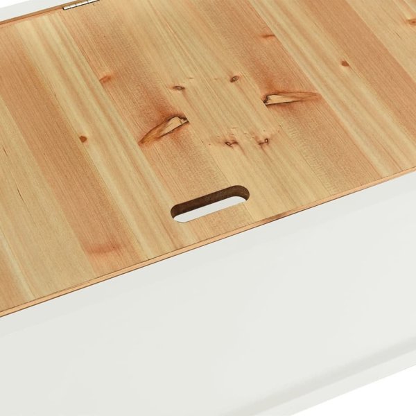 vidaXL παγκάκι, λευκό, 107x45x75,5 εκ., μασίφ ξύλο έλατου
