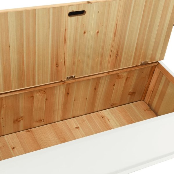 vidaXL παγκάκι, λευκό, 107x45x75,5 εκ., μασίφ ξύλο έλατου