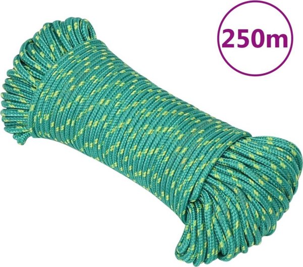 vidaXL Ναυτικό Σχοινί πράσινο 3 mm 250 m πολυπροπυλένιο