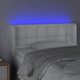 vidaXL Κεφαλάρι κρεβατιού με LED, λευκό, 103x16x78/88 εκ, τεχνητό δέρμα