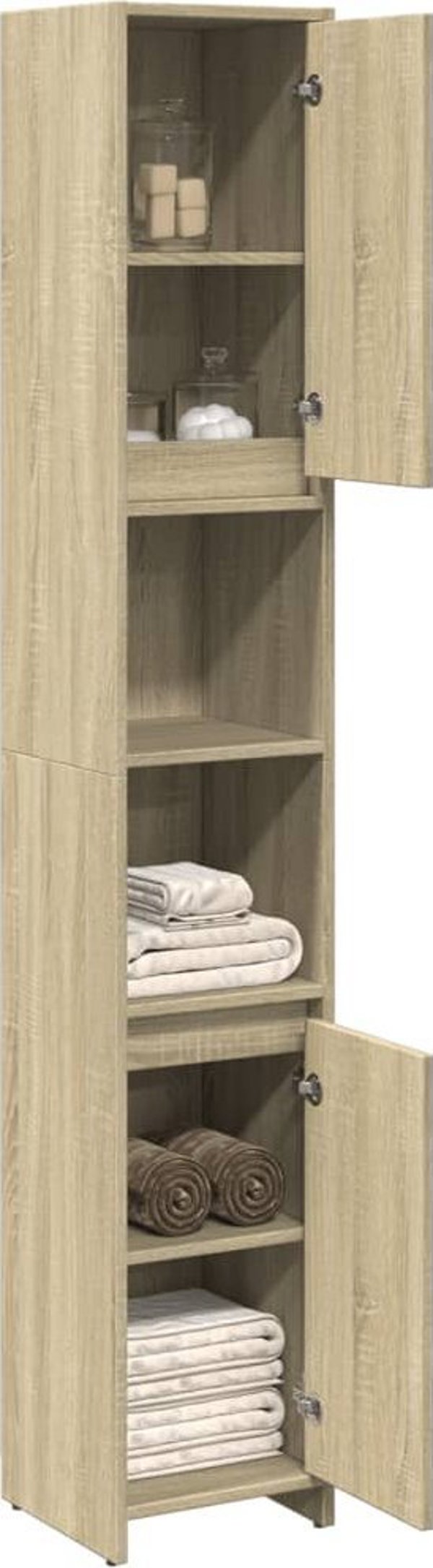 vidaXL Ntoulapi mpaniou drou sonoma 30x30x183,5 cm apo moriosanida