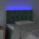 vidaXL Κεφαλάρι κρεβατιού με LED, σκούρο πράσινο, 80x7x78/88 εκ., βελούδο