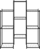 vidaXL Μαύρος σταντ για λουλούδια, 83x25x100 cm, σιδερένιος