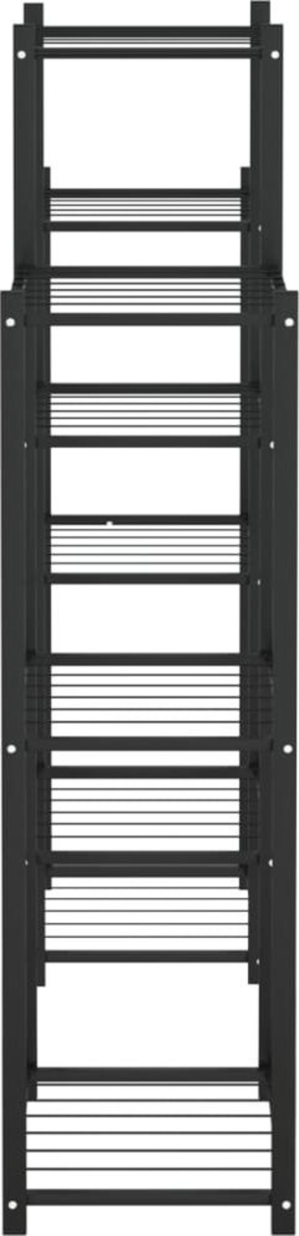 vidaXL Μαύρος σταντ για λουλούδια, 83x25x100 cm, σιδερένιος